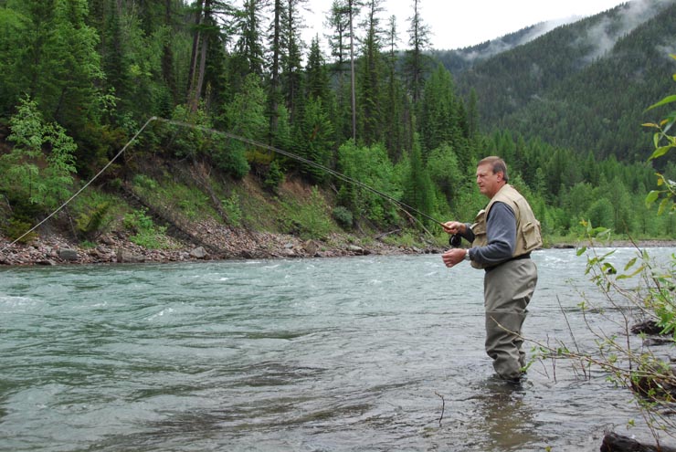 Fly fishing on the Middle Fork Flathead River